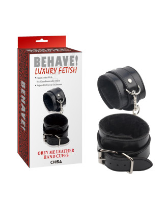Obey Me Leather Hand Cuffs